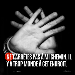 Citation : Ne t’arrêtes pas à mi-chemin, il y a trop de monde à cet endroit. – Ame Bohême