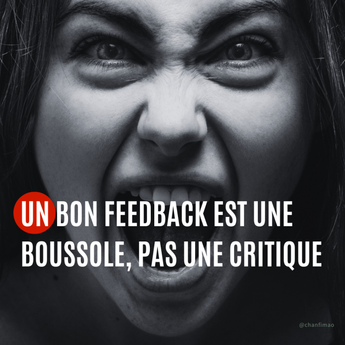 Citation : Un bon feedback est une boussole, pas une critique.