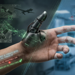 Jumeau numérique d'un hôpital simulant patients, flux médicaux et cybersécurité sur écrans de contrôle